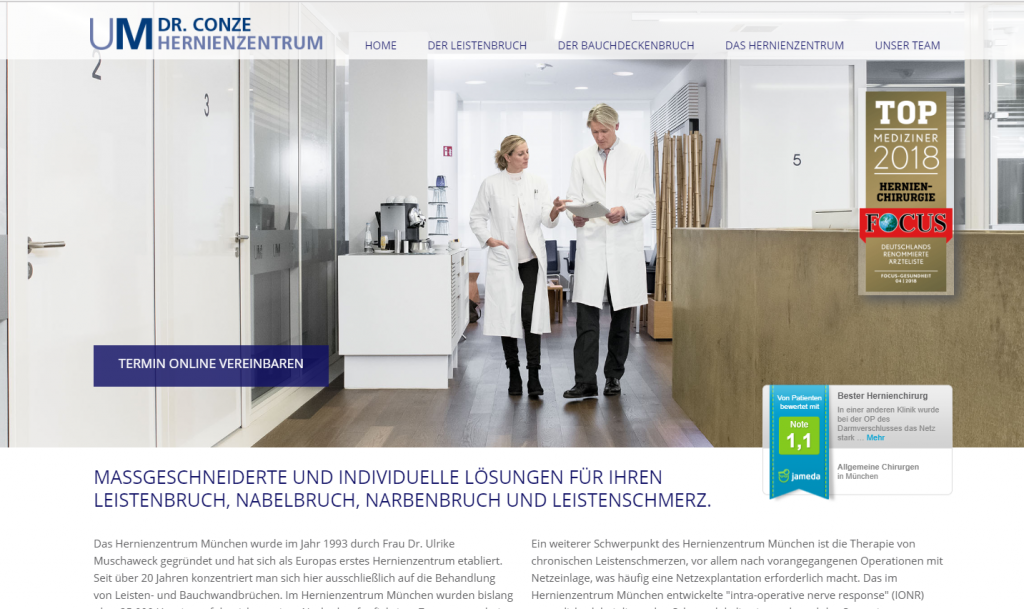 Professionelles Webdesign – Homepage Design für Ärzte – Kliniken – Spezialisten